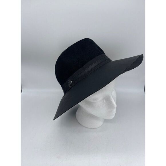 Vince Camuto Women Black Wool Floppy Adjustable Hat One Size NWT <3 main image 8